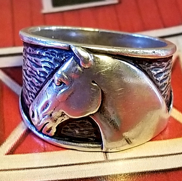 Rare Silpada Sterling Silver Equestrian Horse Ring - Picture 2 of 11